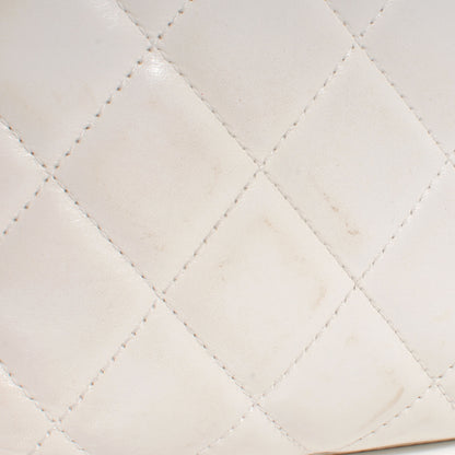 Chanel Leather CC Top Handle Bag White 10 of 11
