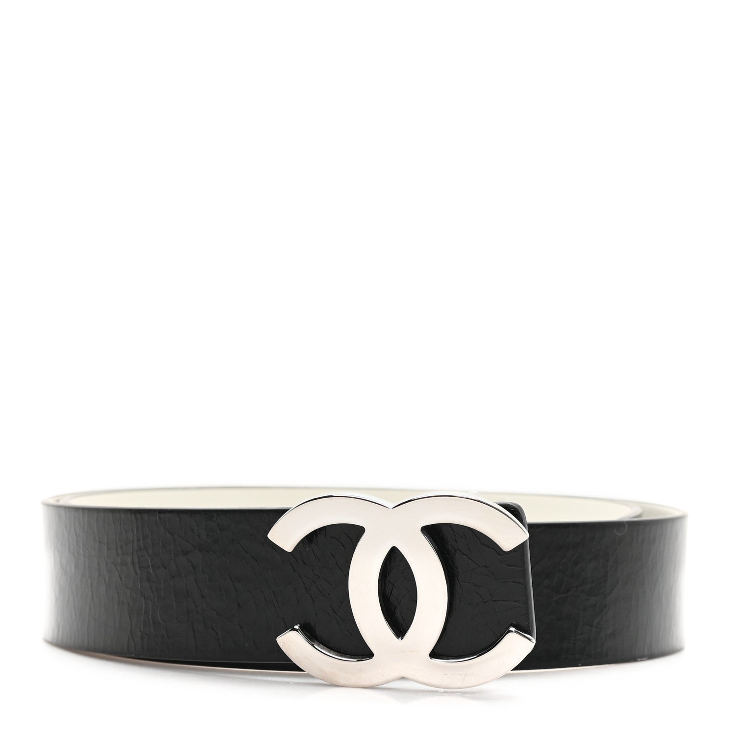 Chanel Calfskin CC Reversible Belt 80 32 Black White 1 of 4