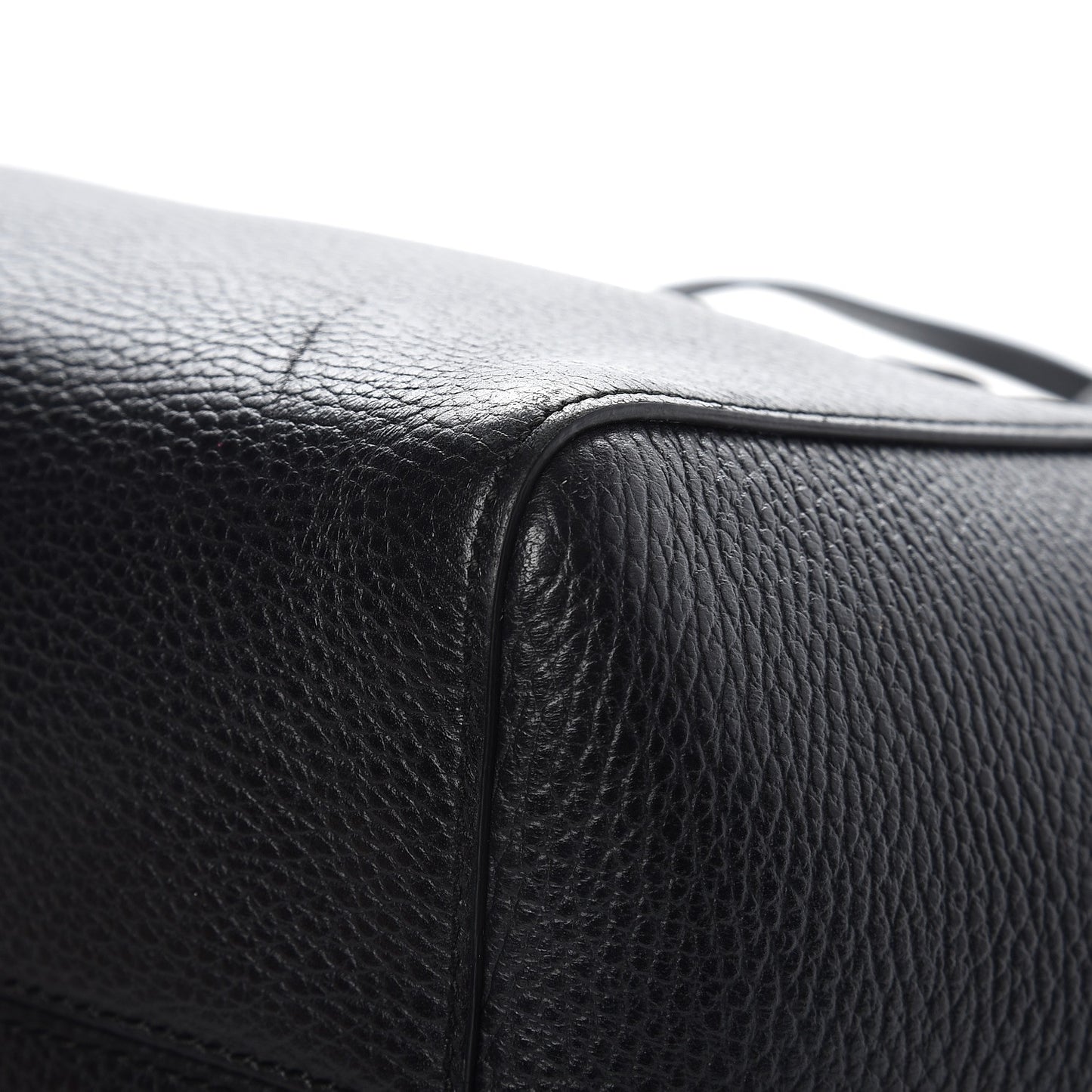 Pebbled Calfskin Small Swing Tote Black