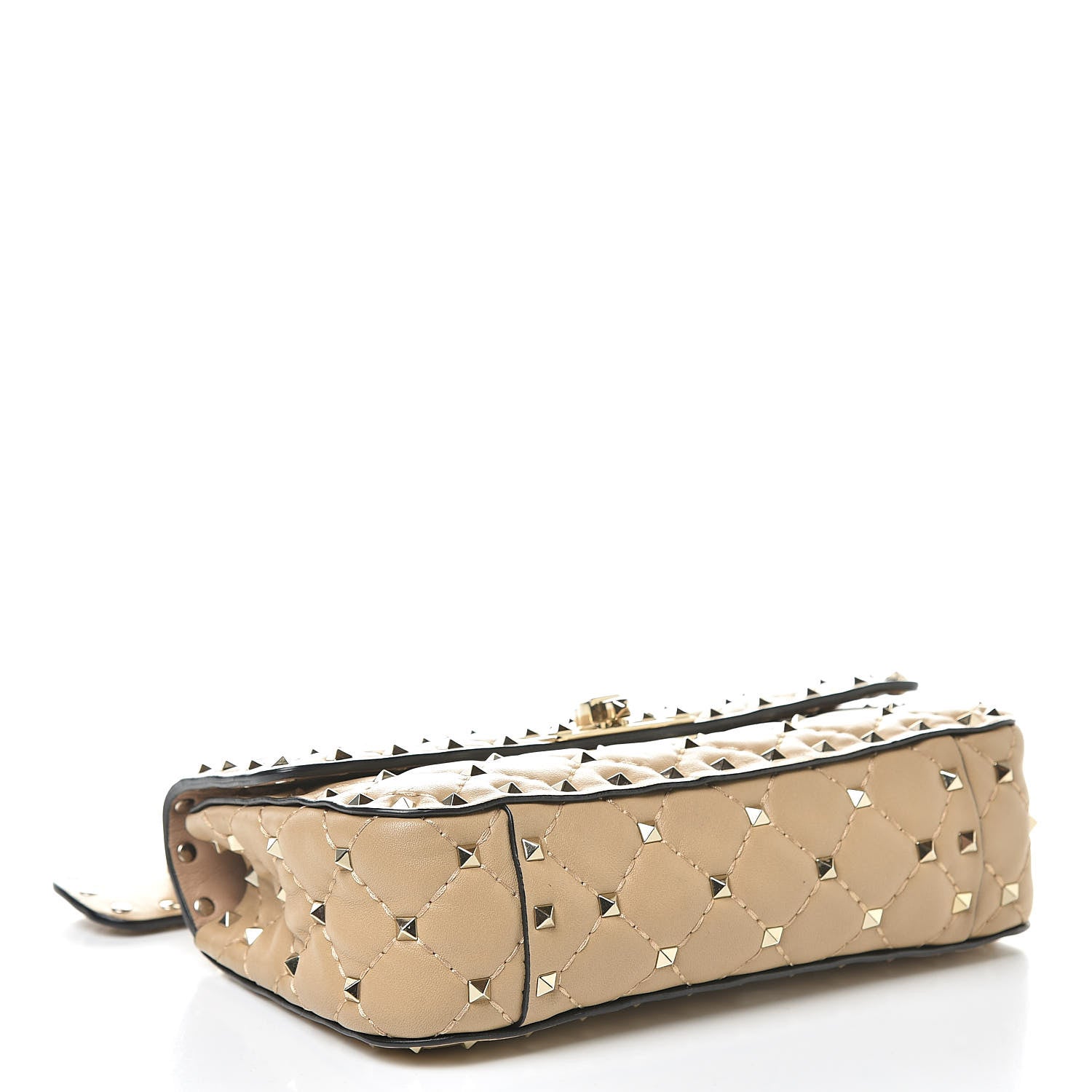 Valentino Garavani Nappa Small Rockstud Spike Shoulder Bag Camel Rose 4 of 11