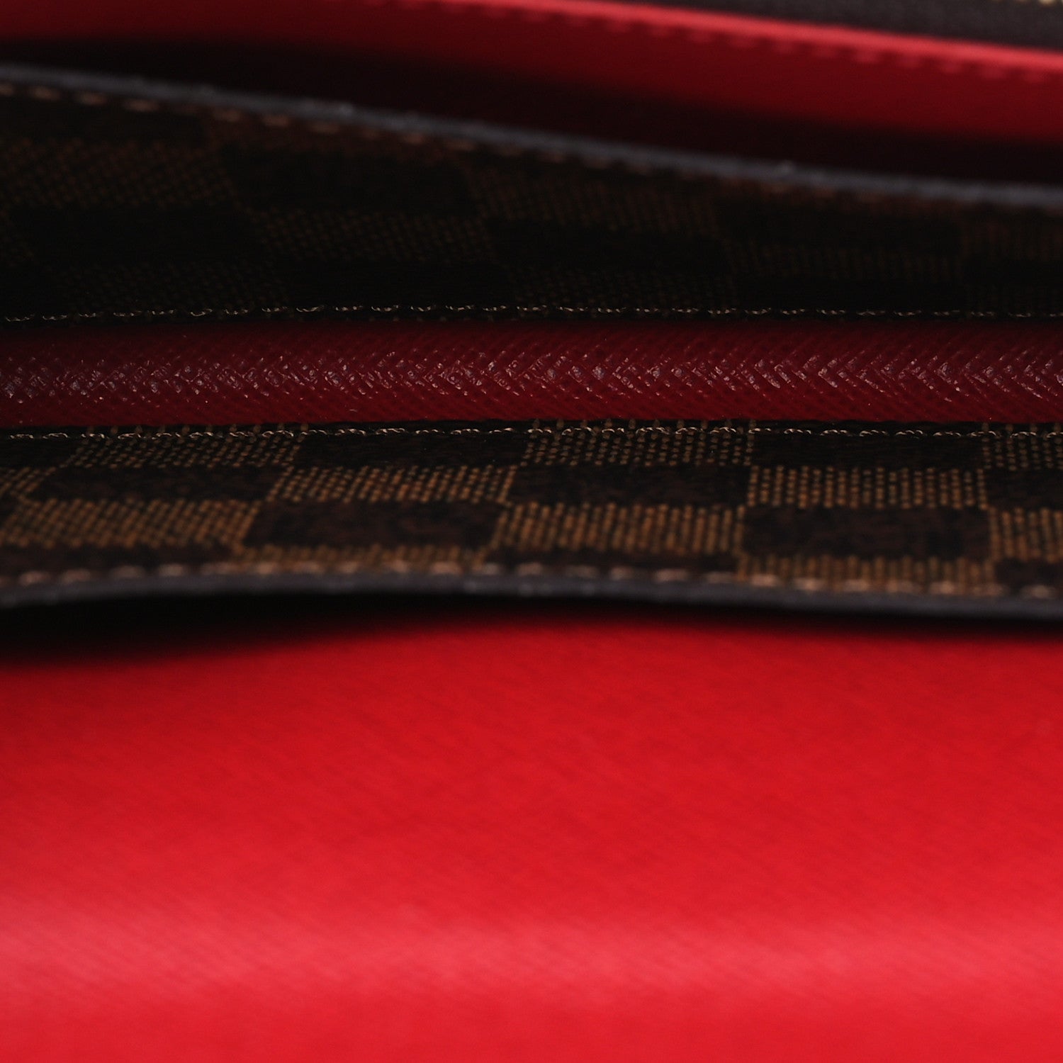 Louis Vuitton Damier Ebene Emilie Wallet Red 5 of 6
