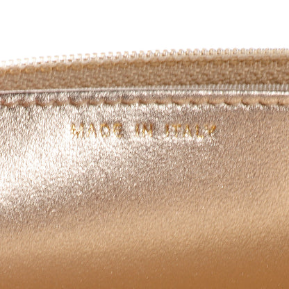 Chanel Lambskin Wallet On Chain WOC Metallic Gold 7 of 8