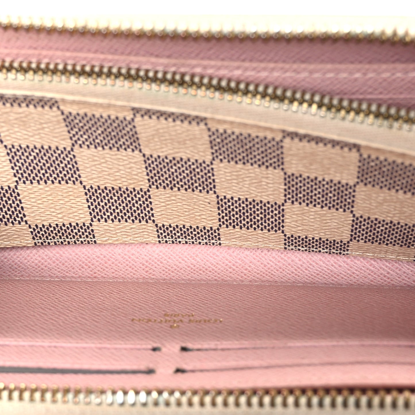 Damier Azur Clemence Wallet Rose Ballerine