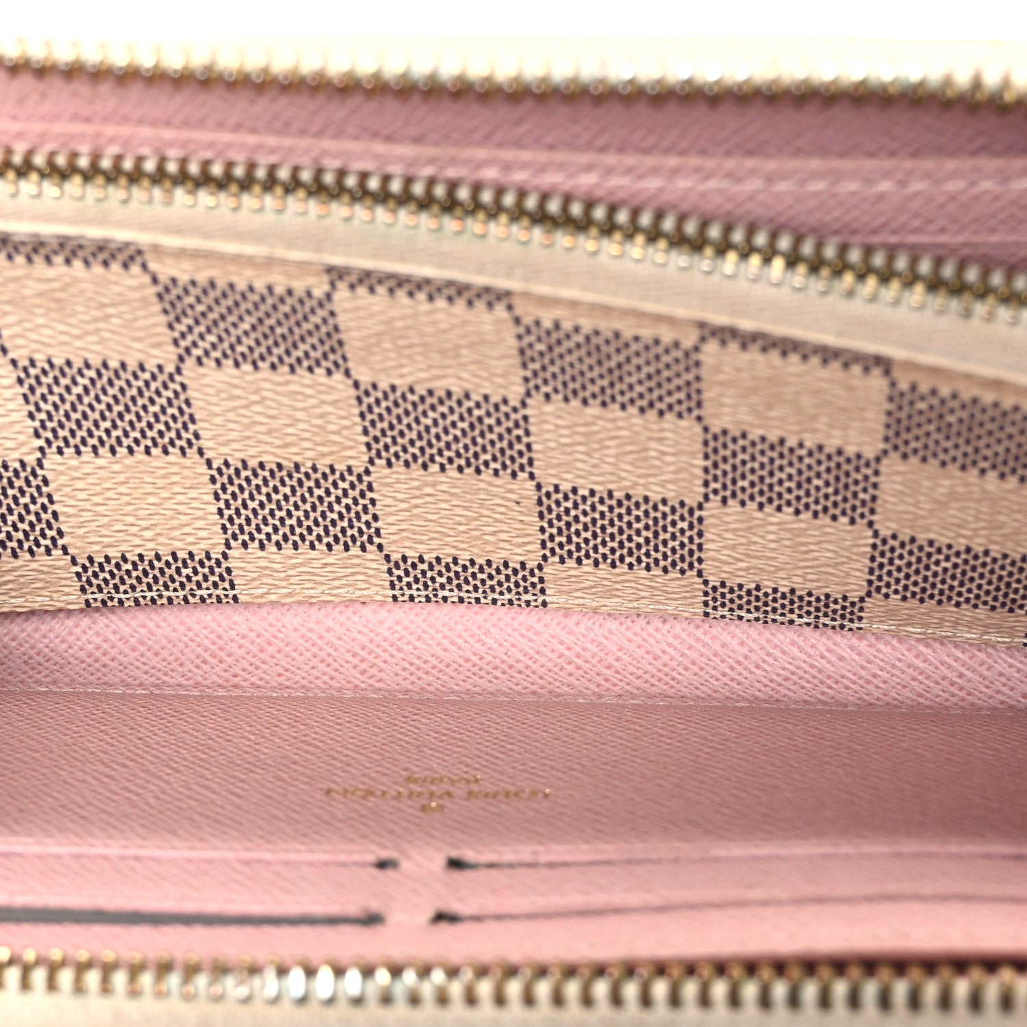 Louis Vuitton Damier Azur Clemence Wallet Rose Ballerine 5 of 7