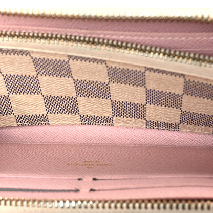Louis Vuitton Damier Azur Clemence Wallet Rose Ballerine 5 of 7