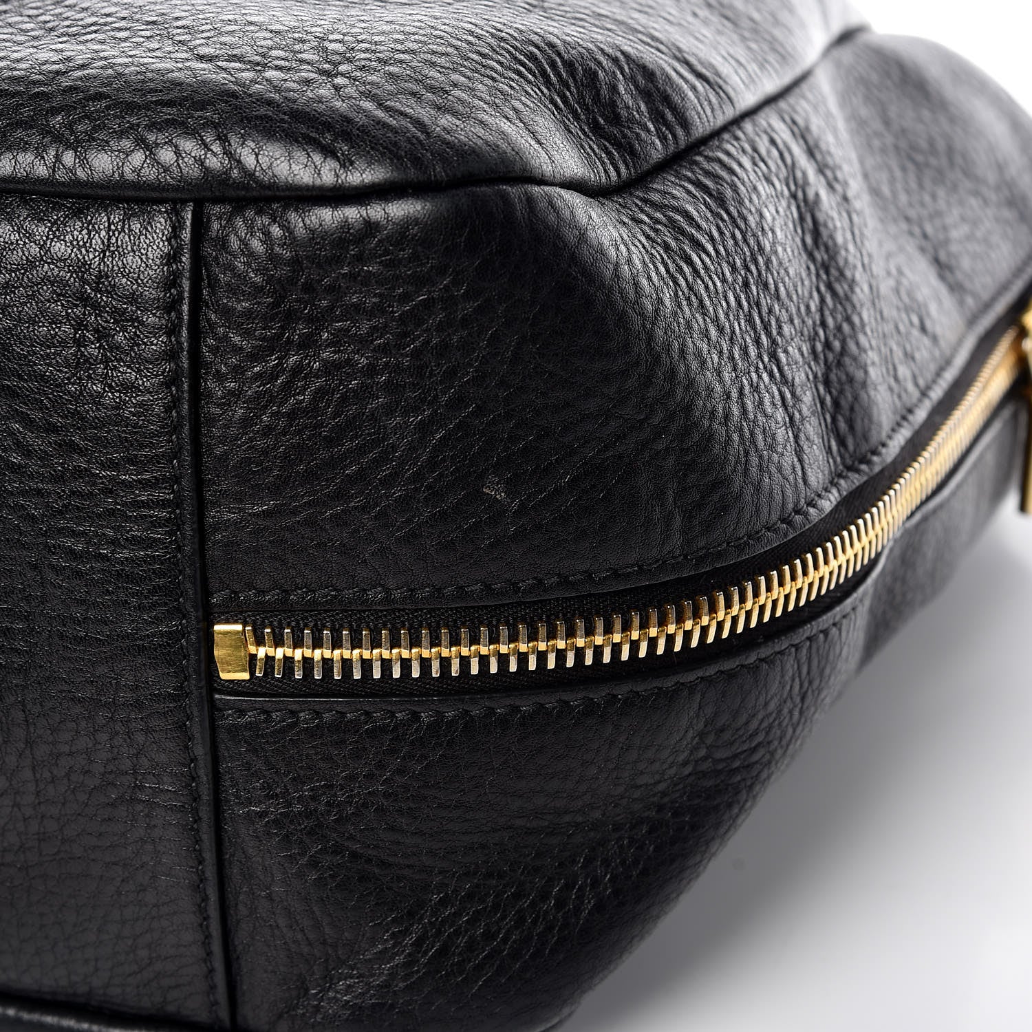 Prada Vitello Daino Side Zip Pocket Hobo Black 11 of 12