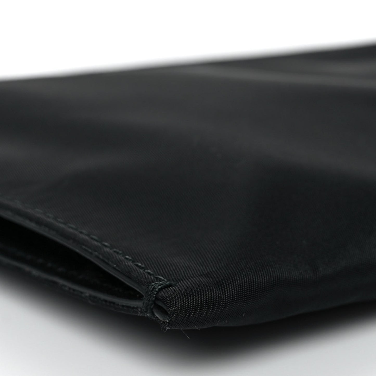 Nylon Edin Zip Pouch Black Brown