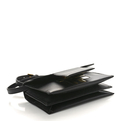 Tom Ford Palmellato Calfskin Hidden TF Top Handle Black 4 of 10