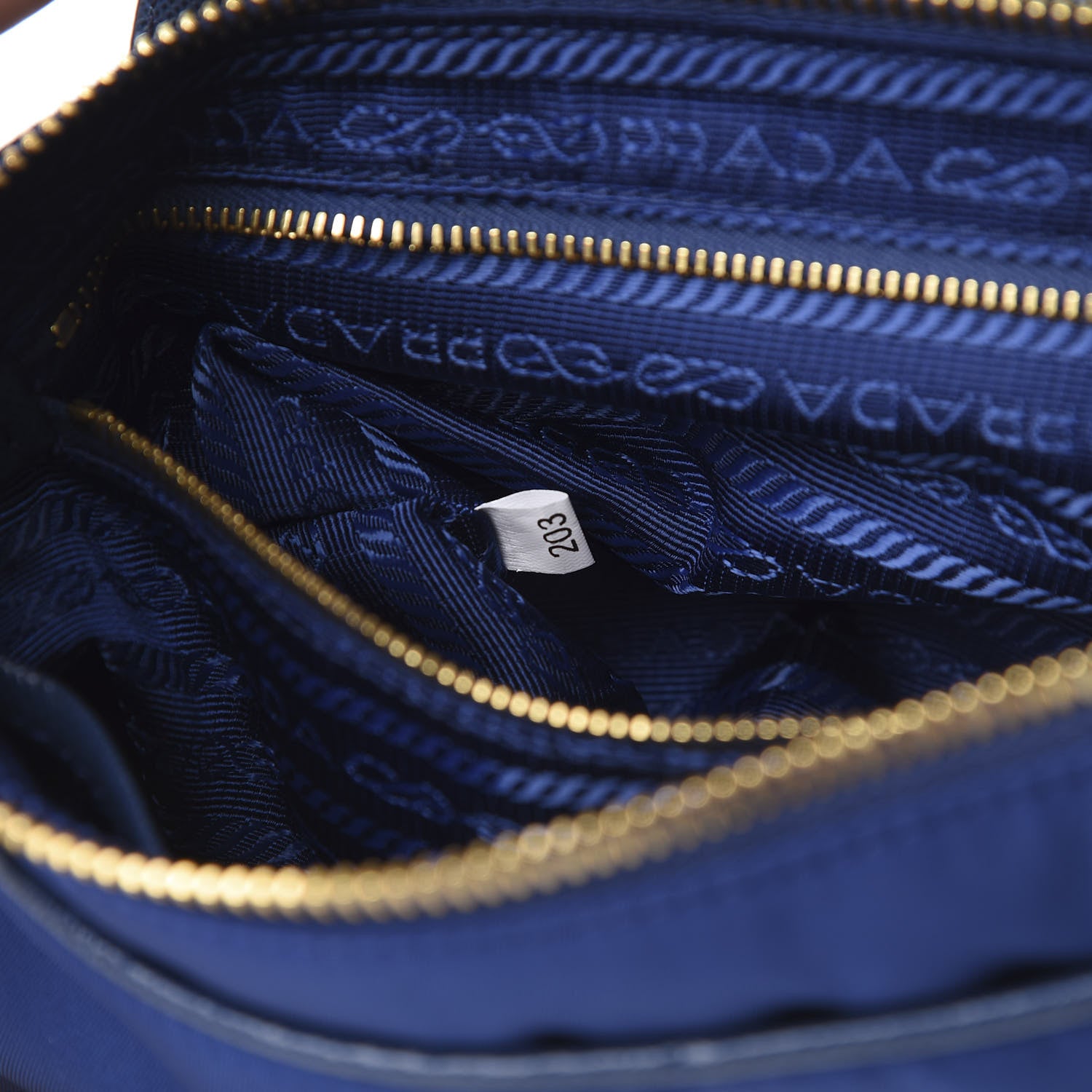 Prada Tessuto Nylon Saffiano Crossbody Bag Bluette 8 of 11