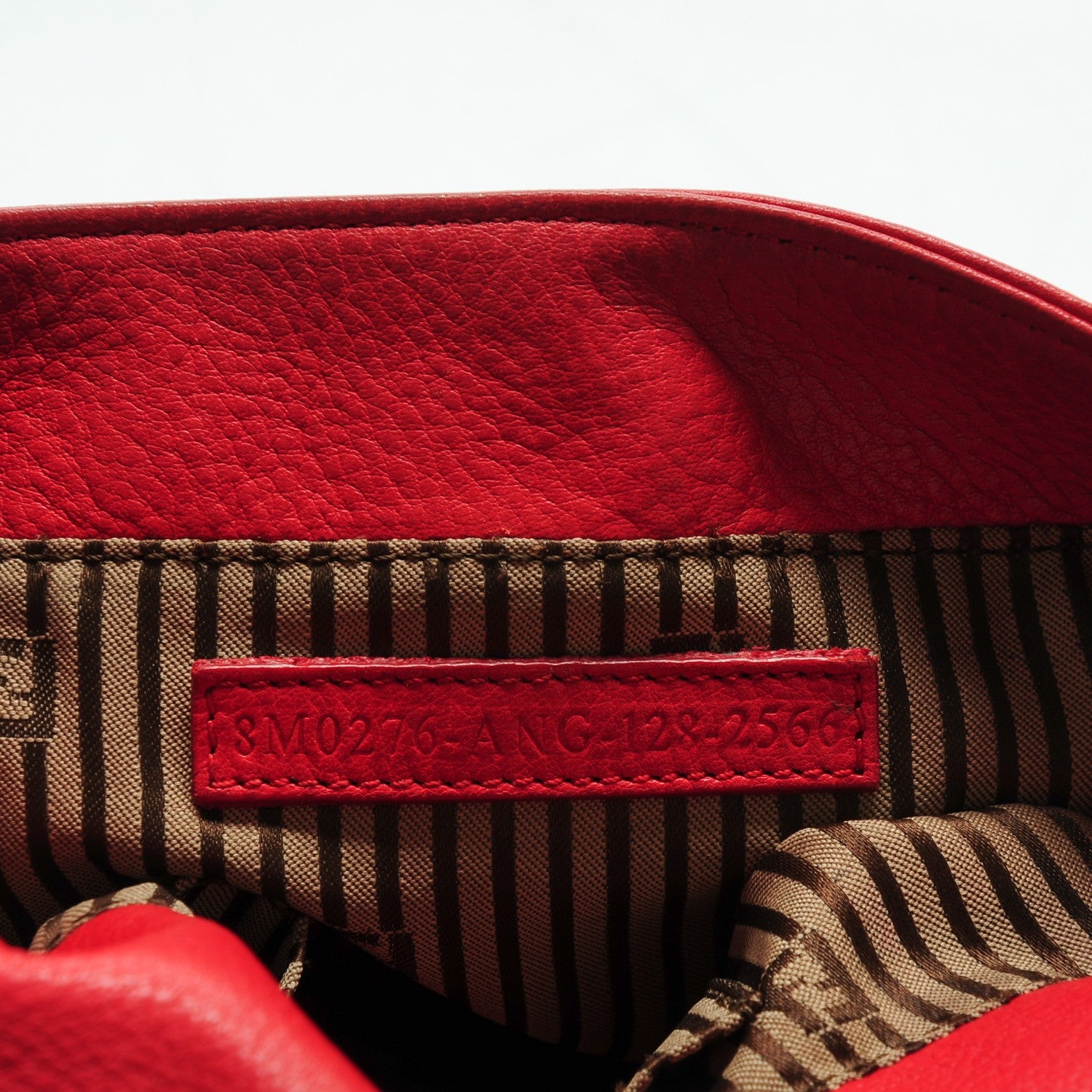 Fendi Vitello Flamingo Fendista Pouchette Crossbody Red 7 of 7