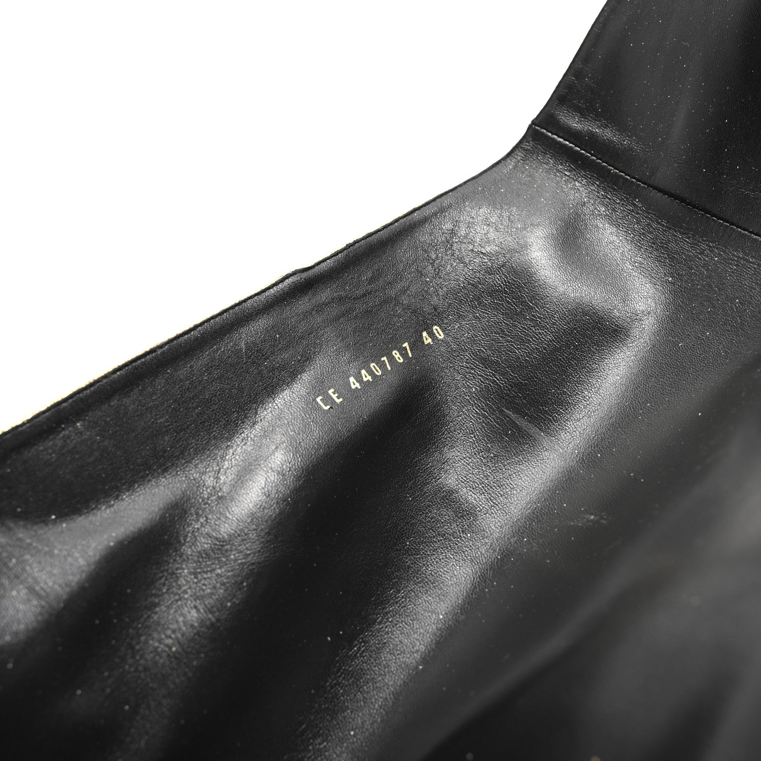 Saint Laurent Metallic Calfskin Python Embossed Knee Boot 40 Gold 8 of 8