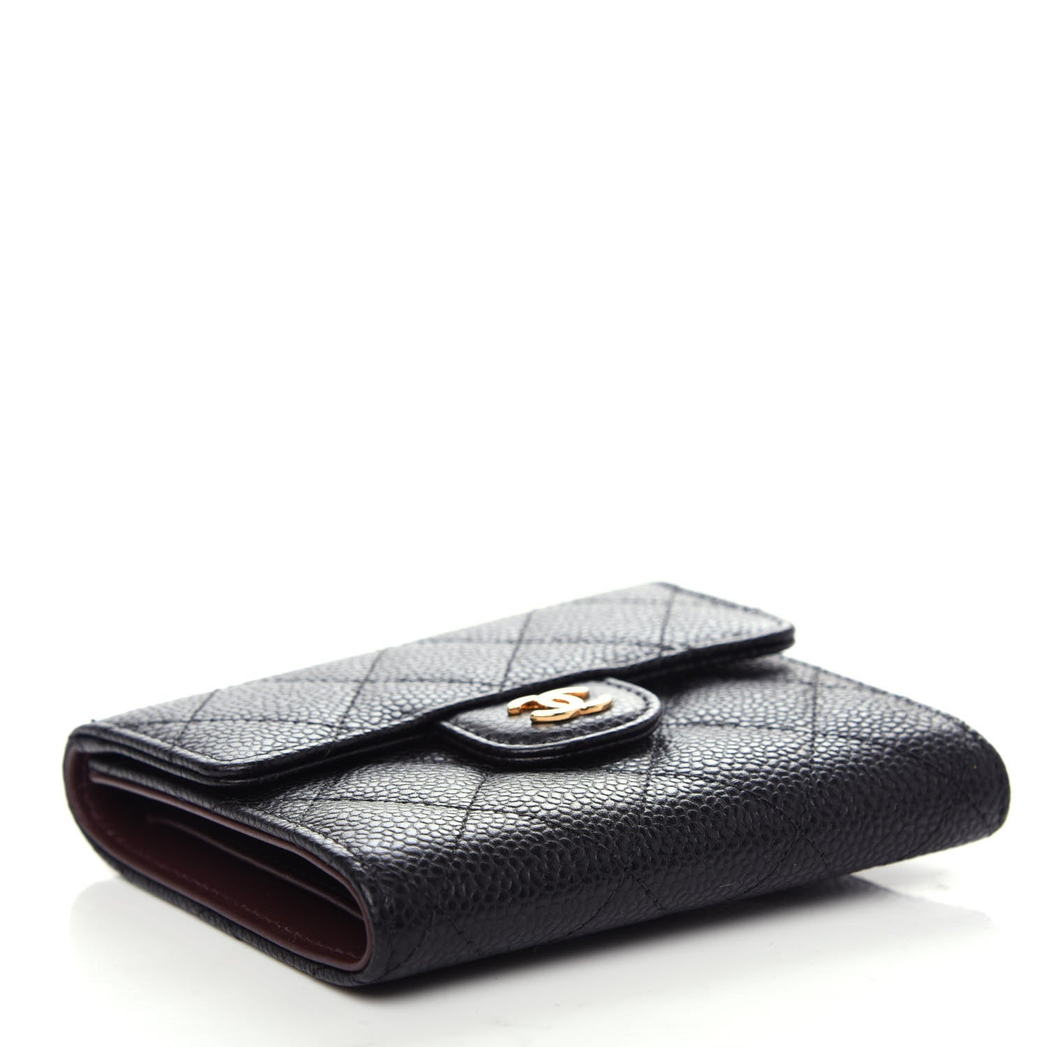 Chanel Caviar Quilted Compact Flap Wallet Black 4 of 8