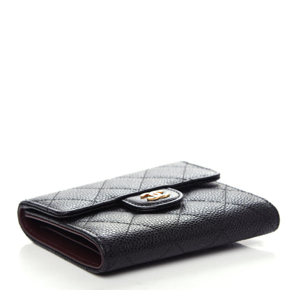 Chanel Caviar Quilted Compact Flap Wallet Black 4 of 8