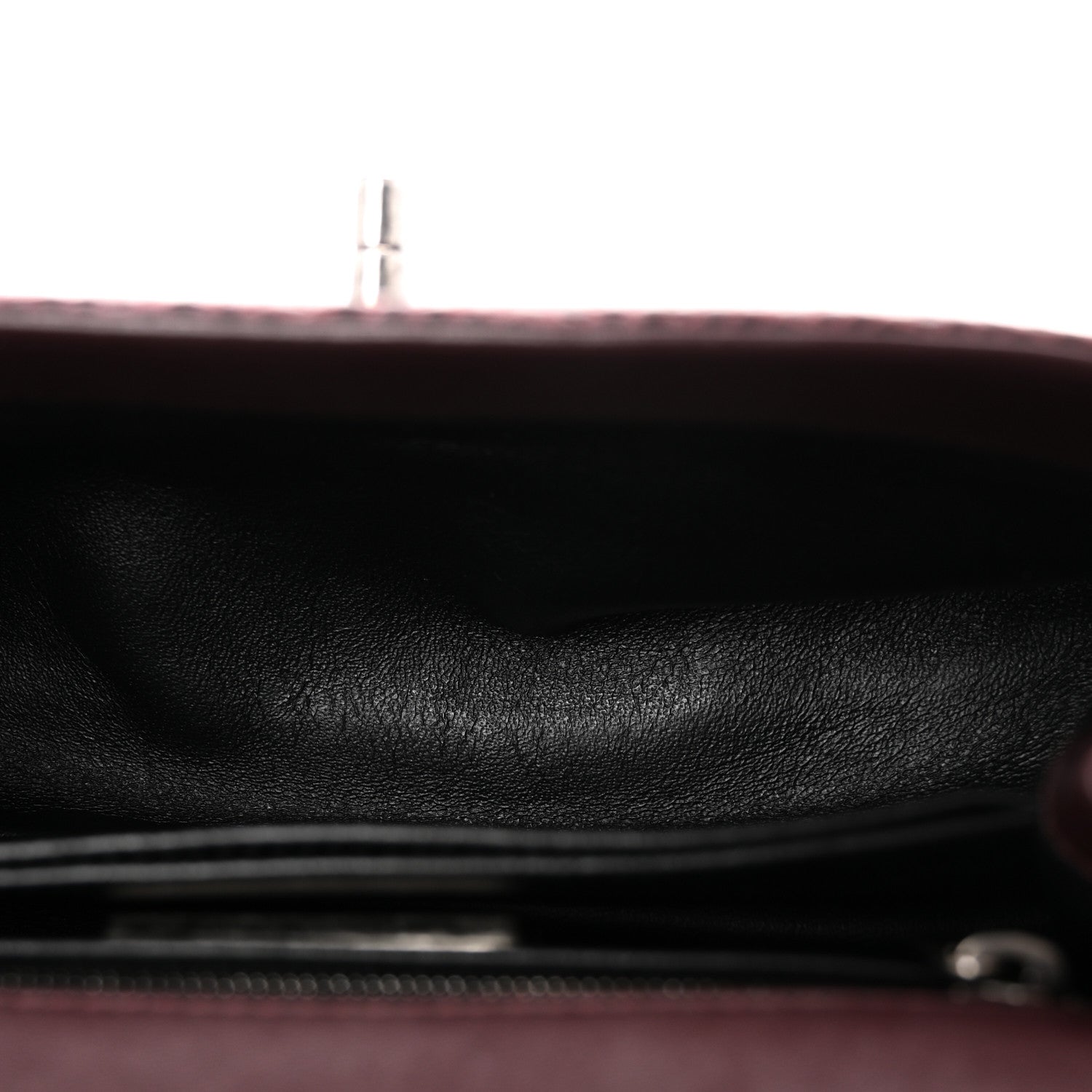 Chanel Lizard Mini Coco Handle Flap Burgundy 5 of 10