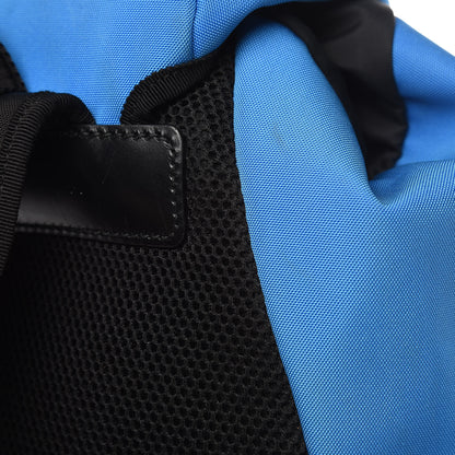Gucci Nylon Embroidered Web Double Buckle Backpack Blue 10 of 16