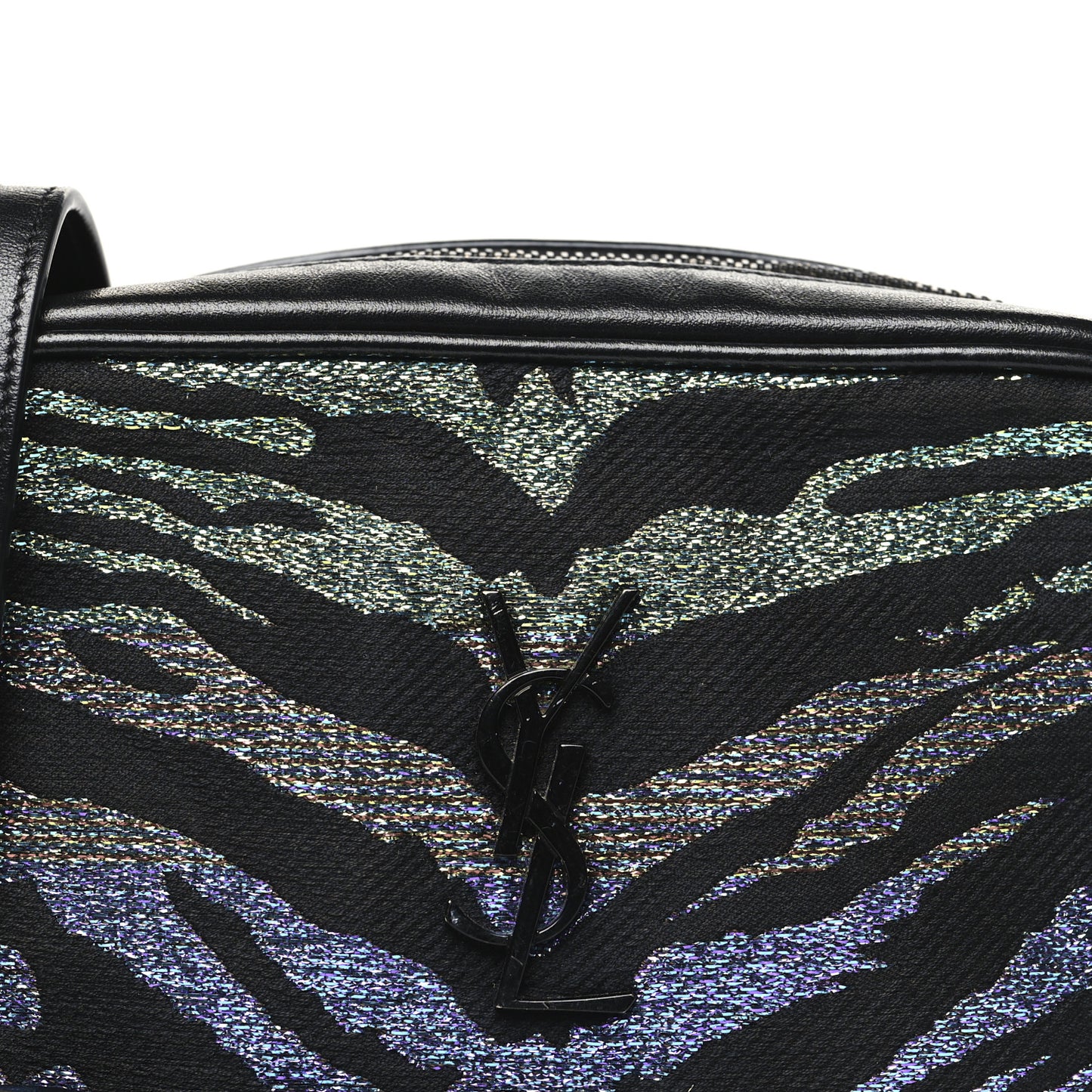 Canvas Calfskin Metallic Tiger Print Monogram Mini Lou Camera Bag Multicolor