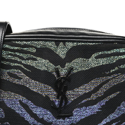 Saint Laurent Canvas Calfskin Metallic Tiger Print Monogram Mini Lou Camera Bag Multicolor 8 of 11