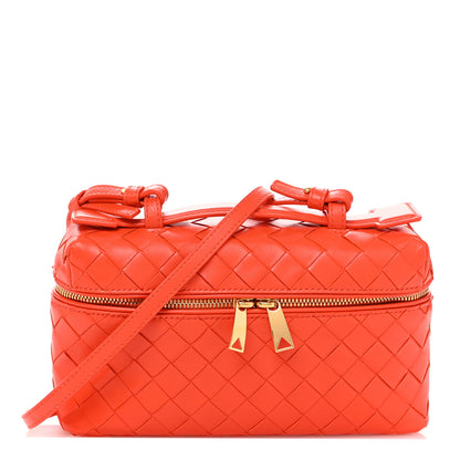 Bottega Veneta Calfskin Intrecciato Bang Bang Vanity Case Orange 1 of 10