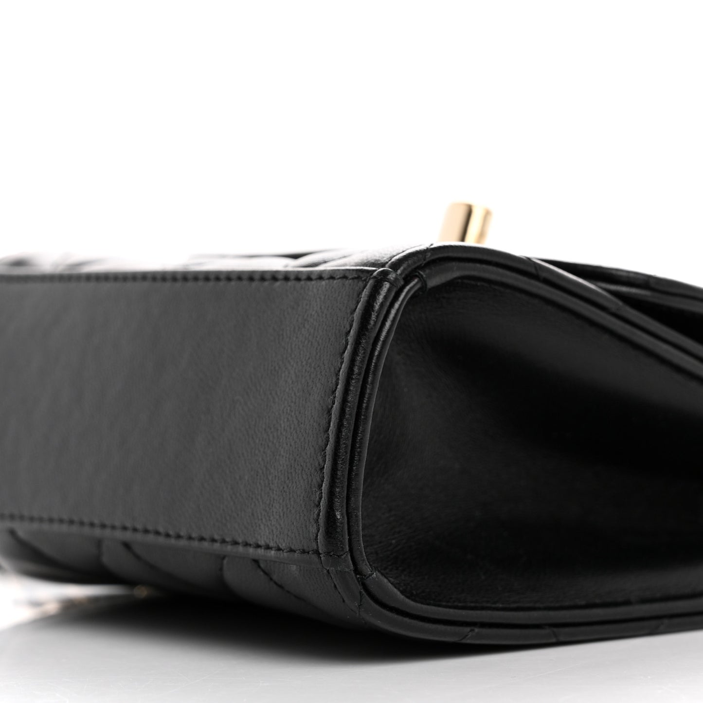 Lambskin Quilted Mini Trendy CC Chain Wallet Black
