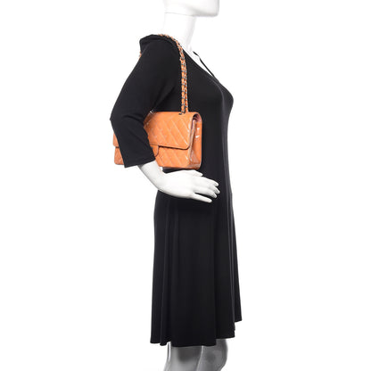 Chanel Patent Quilted Medium Double Flap Orange 2 of 16