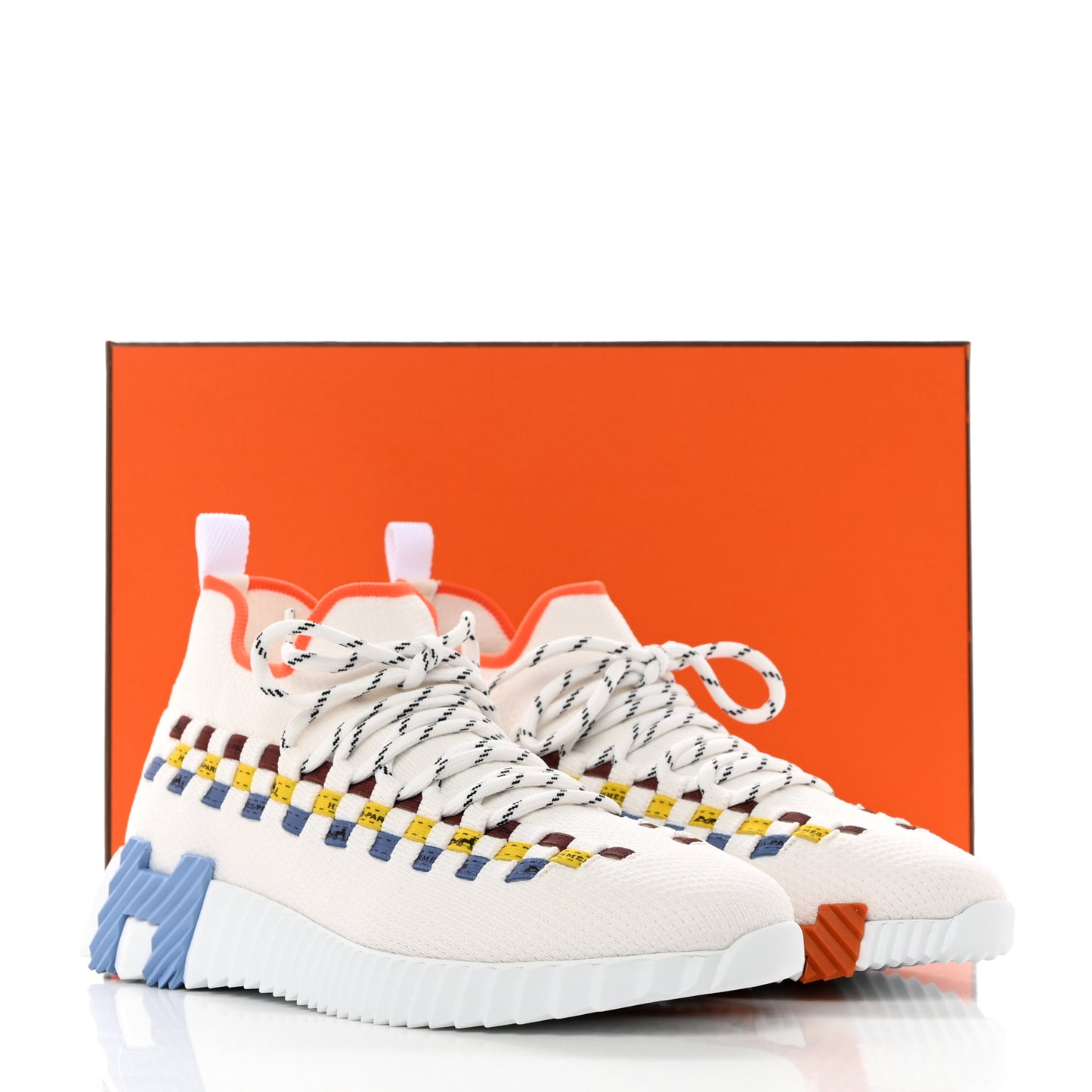 Knit Womens Flex Bolduc Sneakers 35.5 Multicolor White
