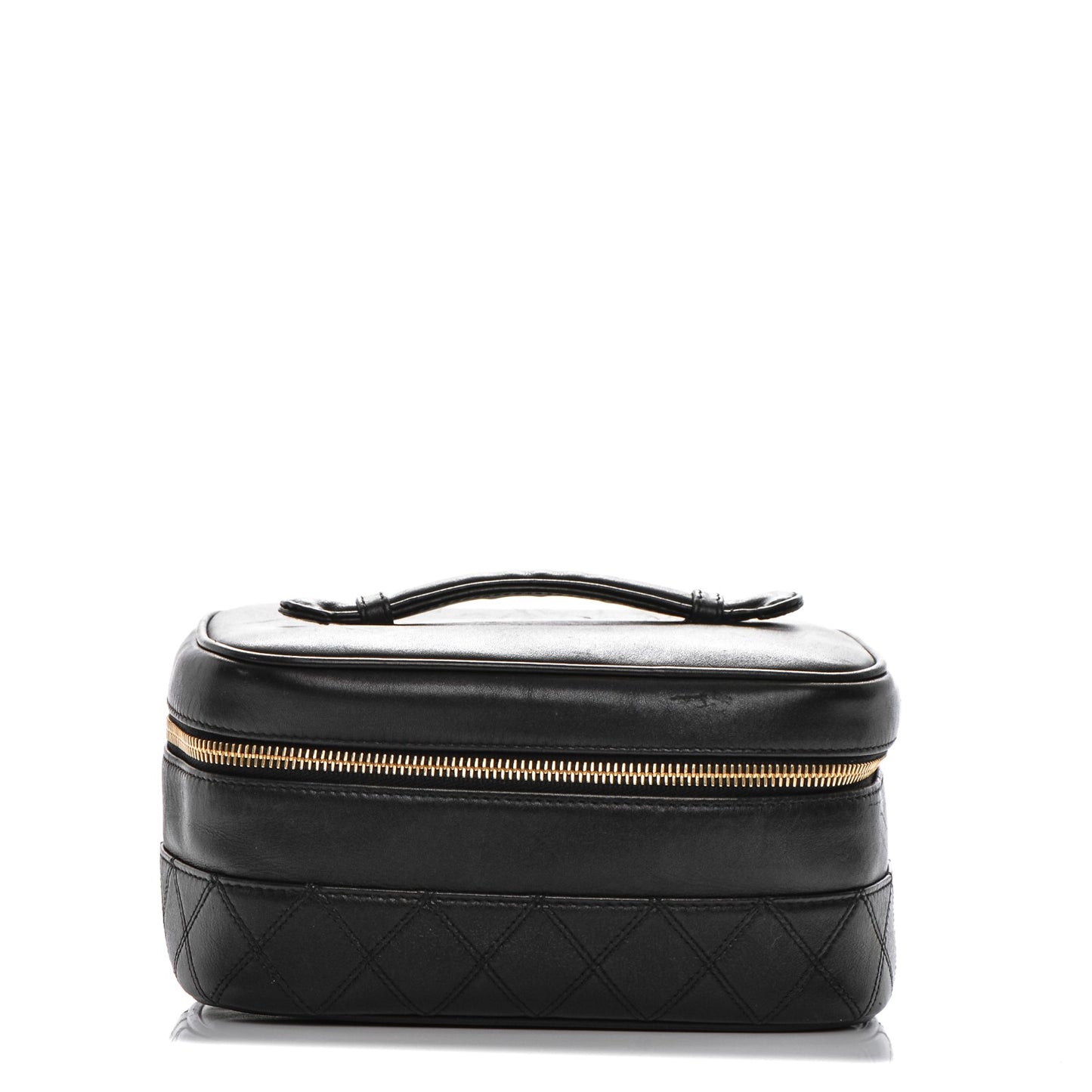 Lambskin Vanity Cosmetic Case Black
