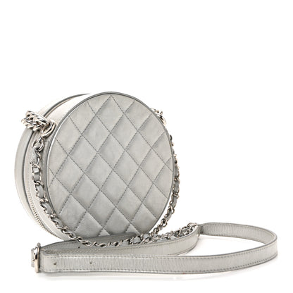 Chanel Metallic Glazed Calfskin Round As Earth Evening Bag Silver 3 of 10