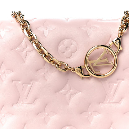 Louis Vuitton Lambskin Embossed Monogram Pochette Coussin Rose 7 of 10
