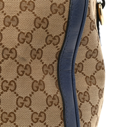 Gucci Monogram Vintage Web Medium Boston Blue 13 of 16