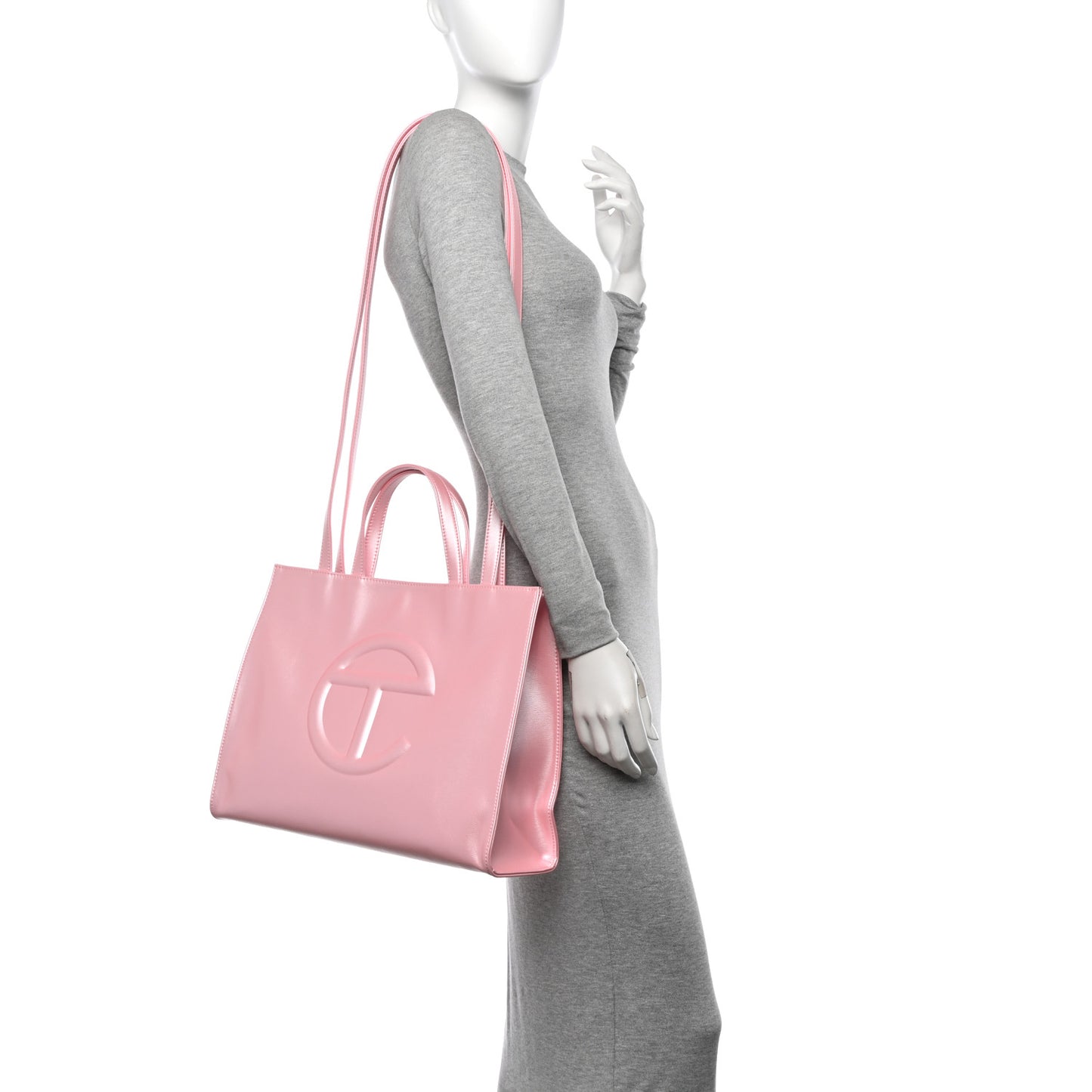 Metallic Vegan Leather Medium Shopping Bag Ballerina