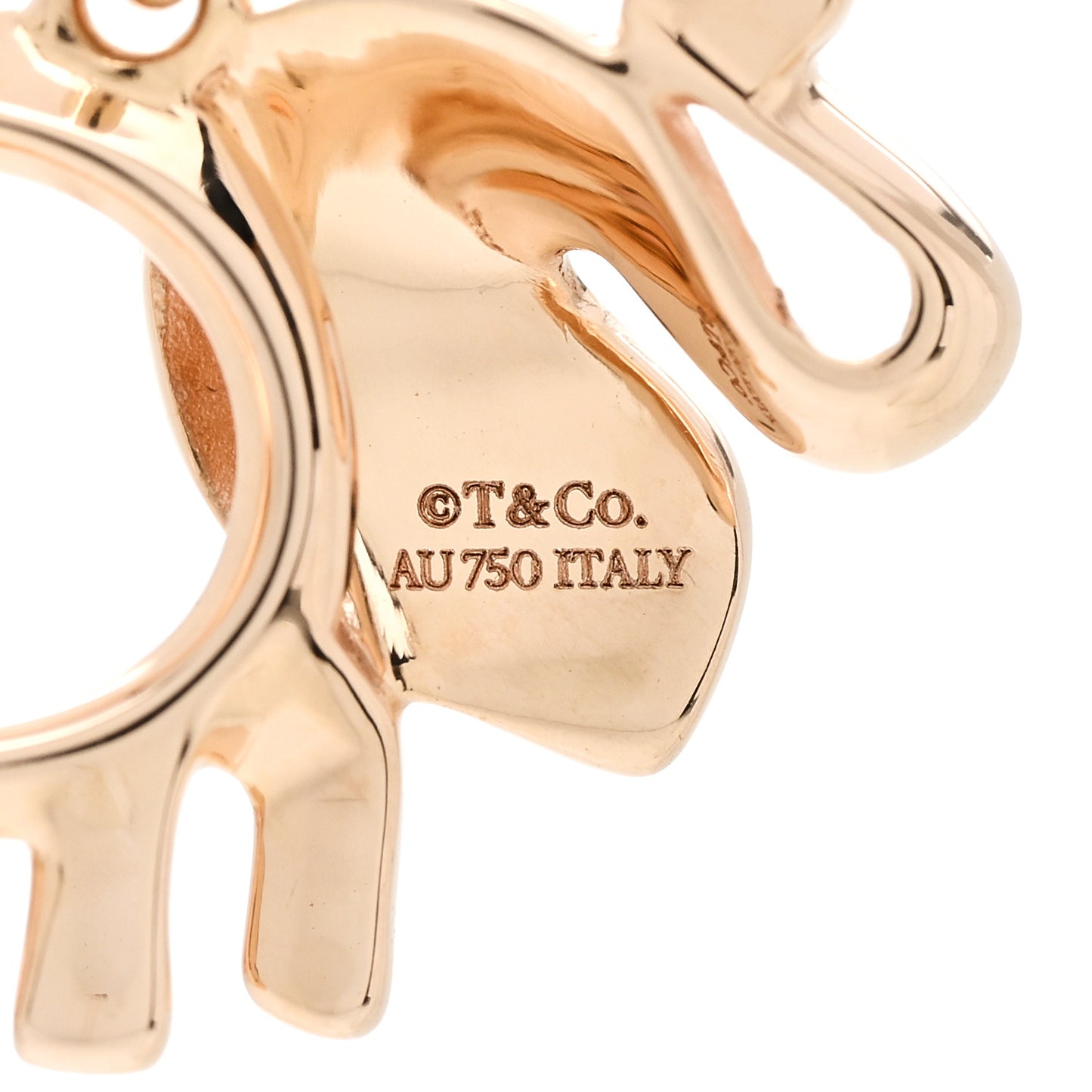 18K Rose Gold Diamond Save The Wild Elephant Pendant Necklace