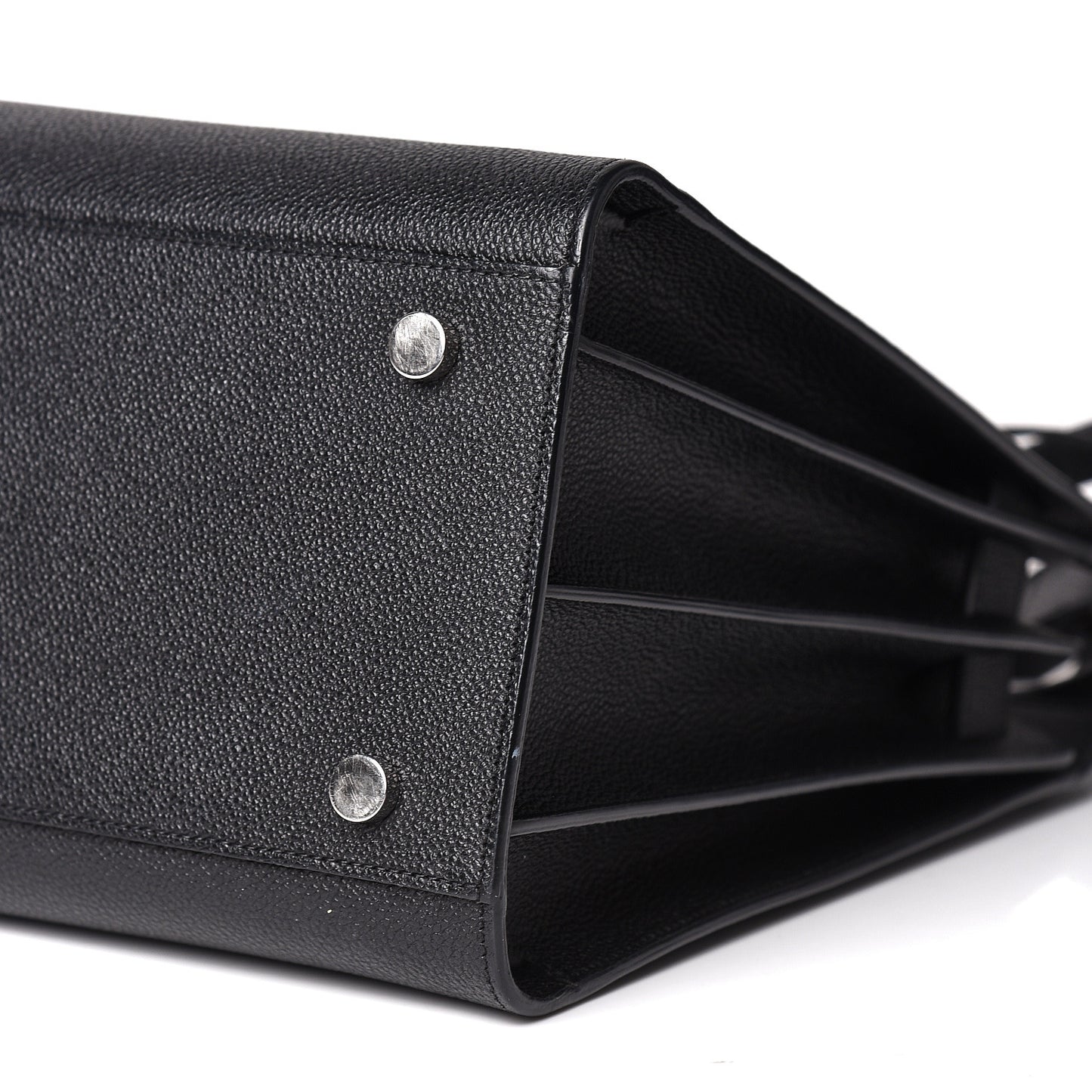 Grained Calfskin Small Sac De Jour Black