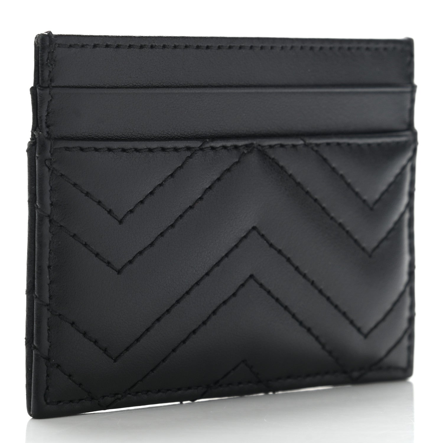 Gucci Calfskin Matelasse GG Marmont Card Holder Black 3 of 7