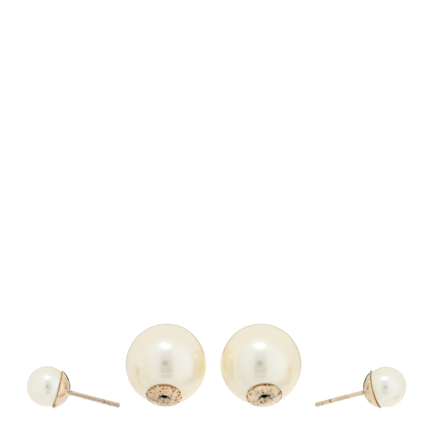 Christian Dior Pearl Mise En Dior Tribal Earrings Gold 3 of 5