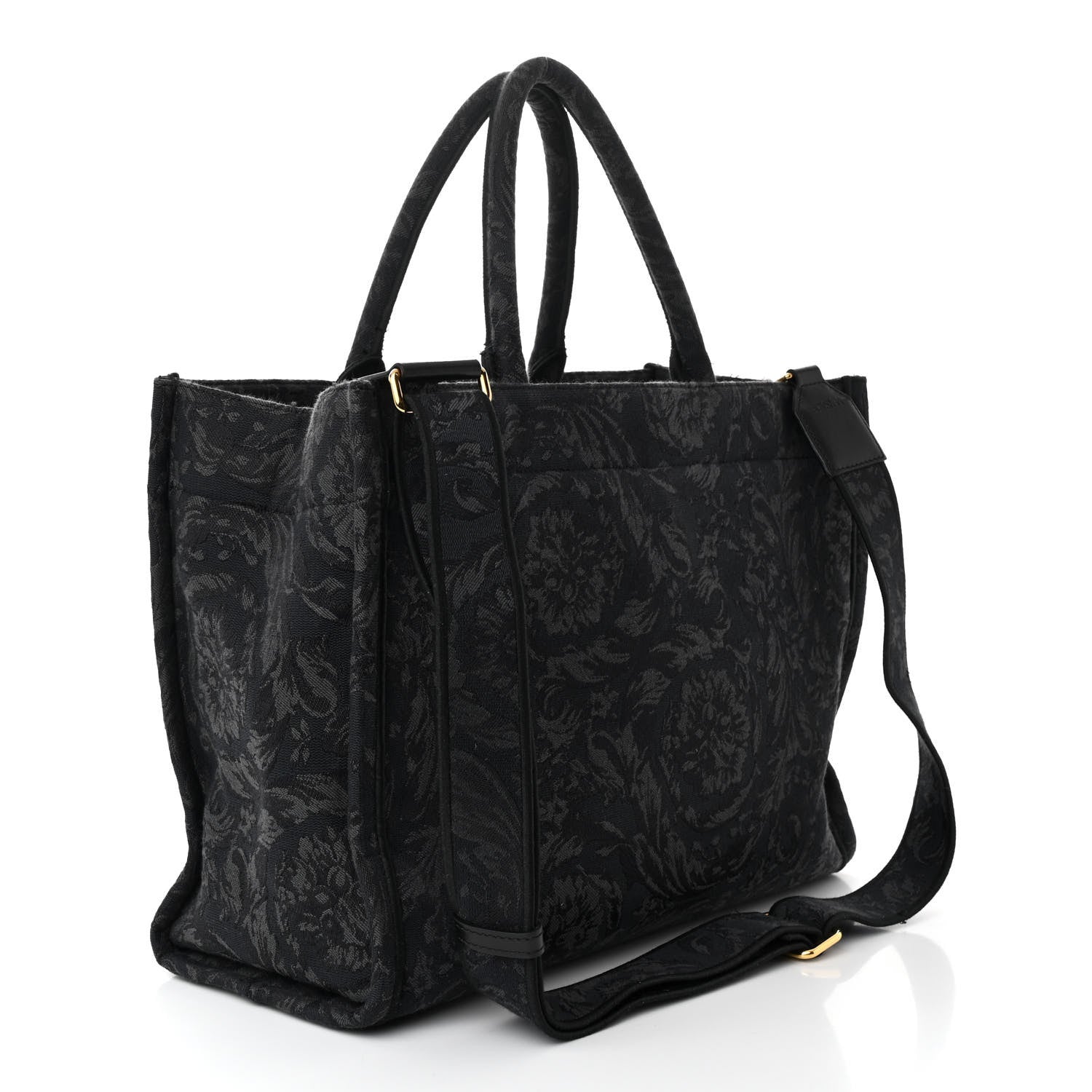 Versace Jacquard Barocco Medium Athena Tote Black 3 of 10