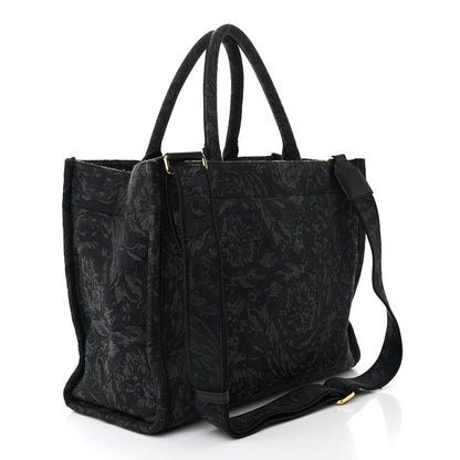 Versace Jacquard Barocco Medium Athena Tote Black 3 of 10