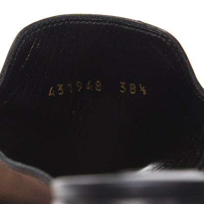Gucci Malaga Kid Horsebit Slide Sandals 38.5 Black 8 of 9