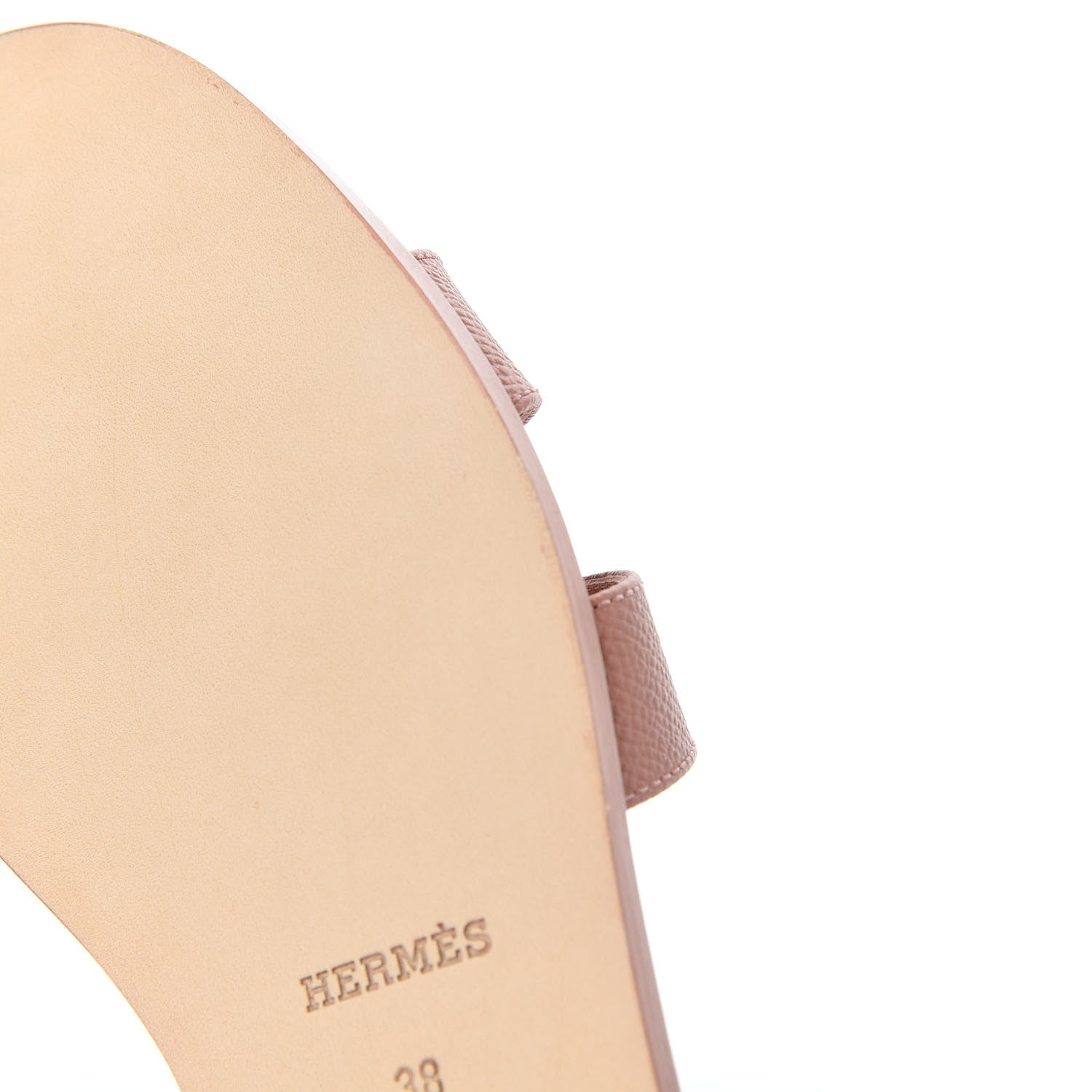 Hermes Epsom Oran Sandals 38 Rose Aube 11 of 12