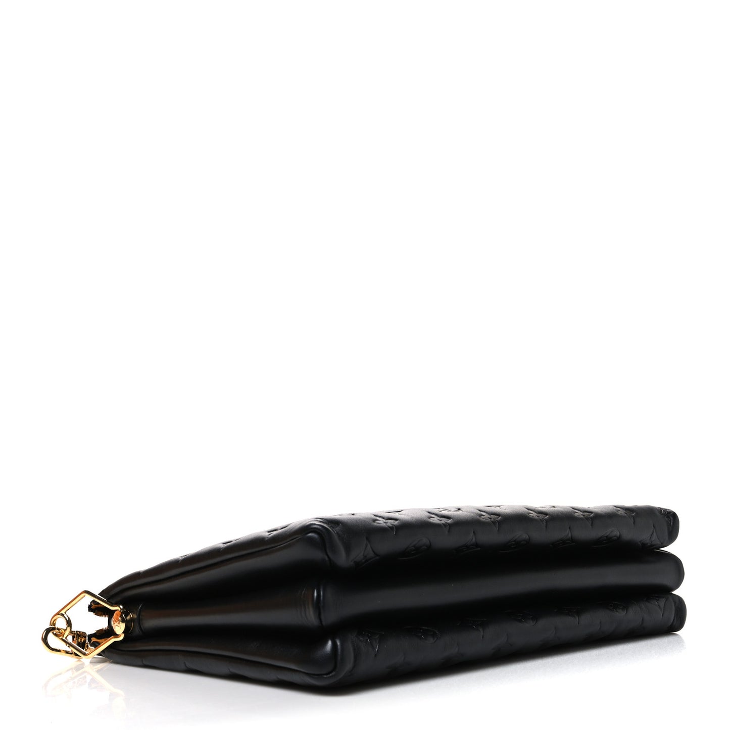 Lambskin Embossed Monogram Coussin MM Black