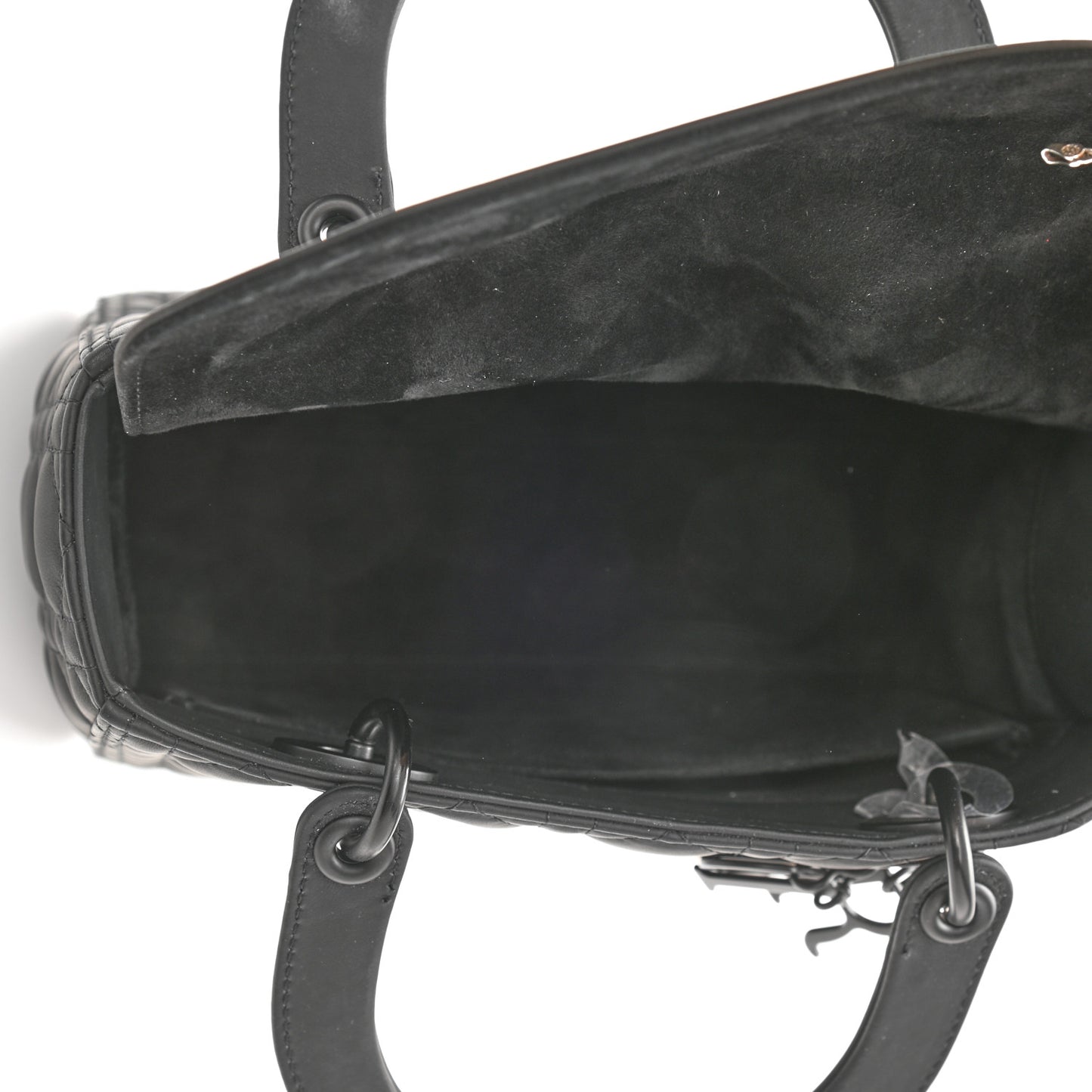 Ultra Matte Calfskin Cannage Medium Lady Dior Black