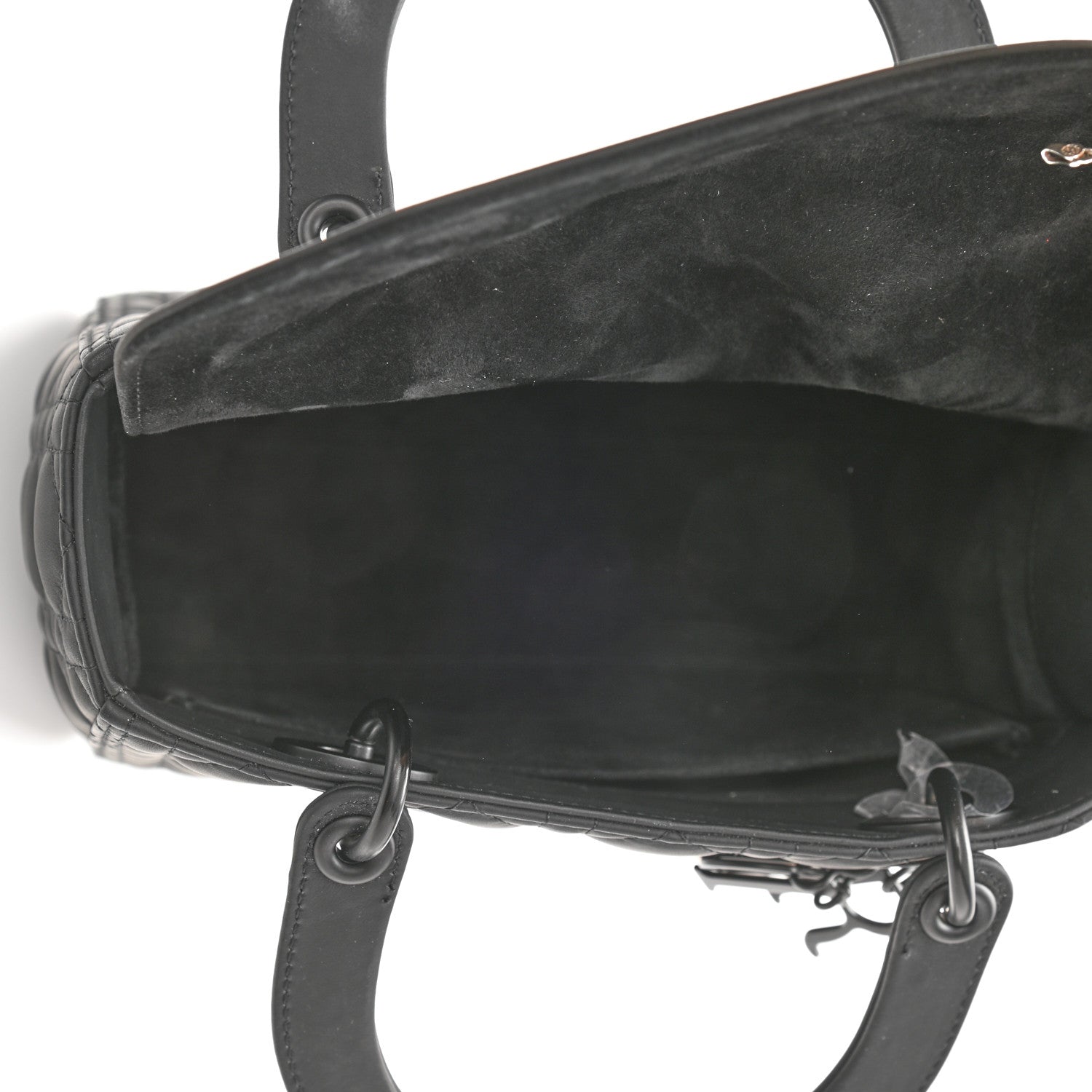 Christian Dior Ultra Matte Calfskin Cannage Medium Lady Dior Black 5 of 10