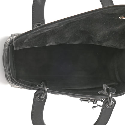 Christian Dior Ultra Matte Calfskin Cannage Medium Lady Dior Black 5 of 10