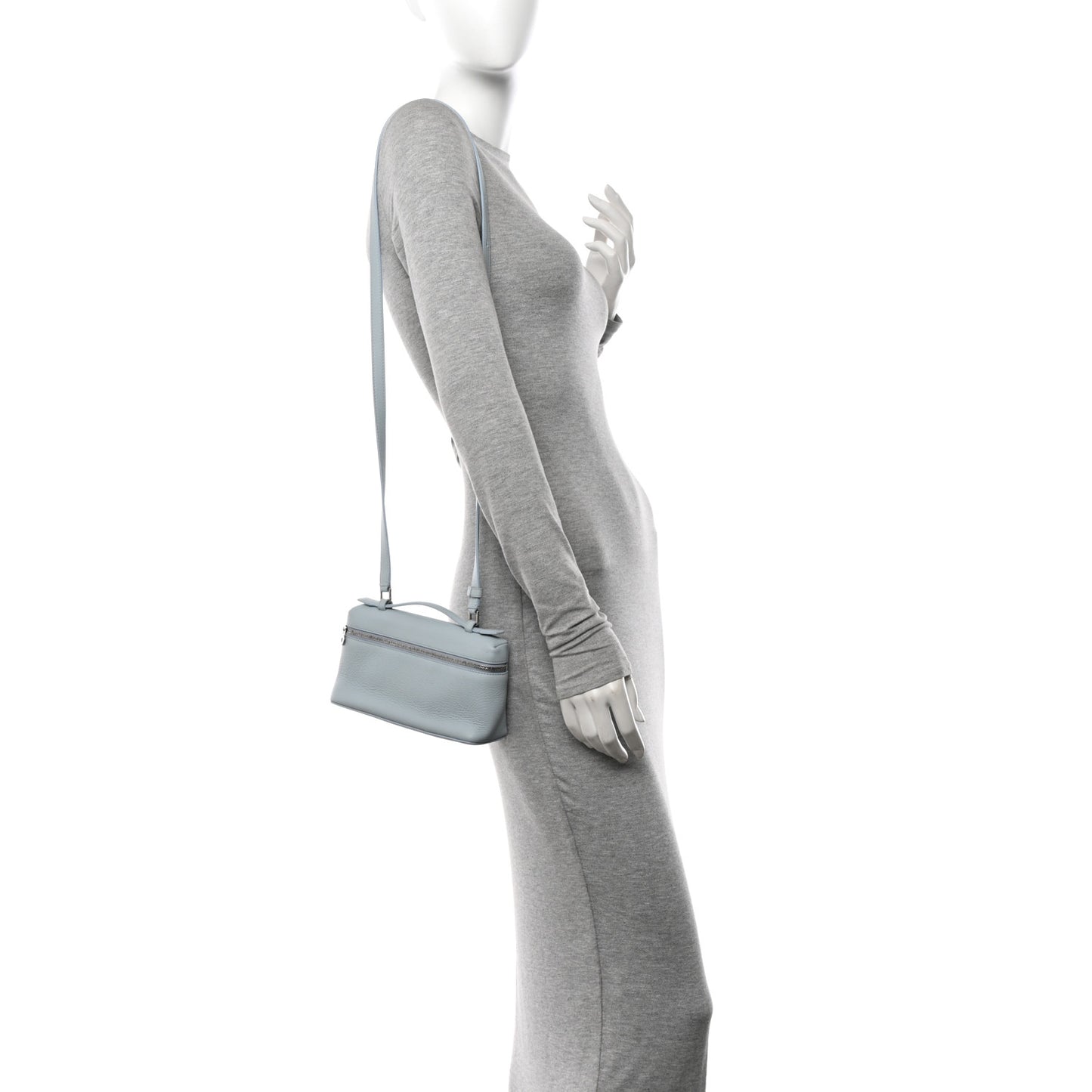Grained Calfskin L19 Extra Pocket Pouch Minty Breeze