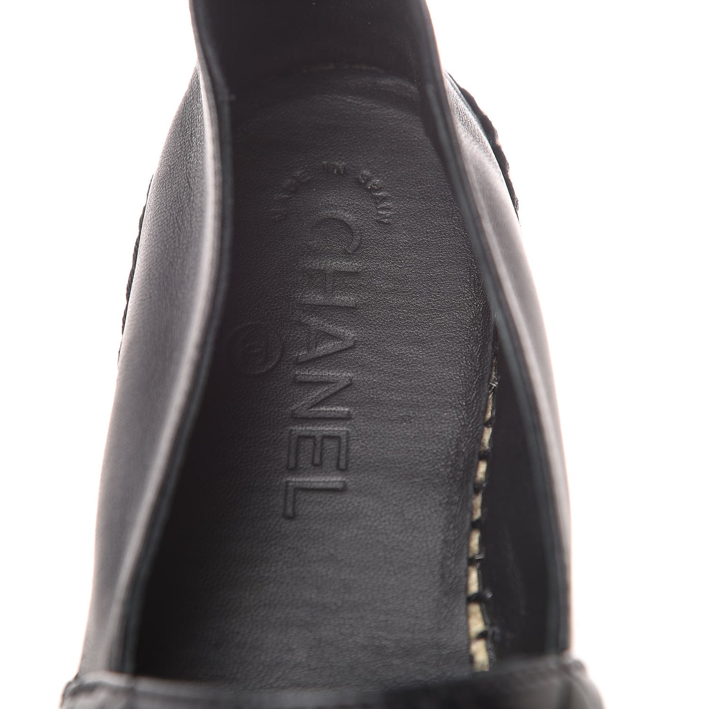 Lambskin Quilted CC Espadrilles 39 Black