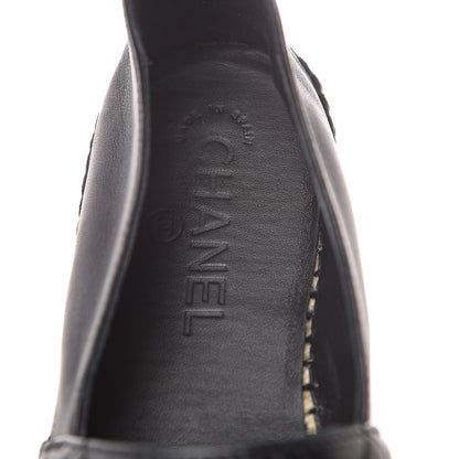 Chanel Lambskin Quilted CC Espadrilles 39 Black 8 of 11