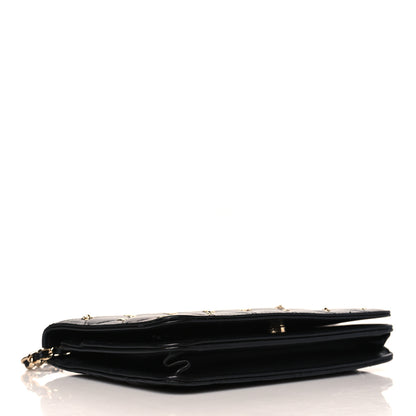 Chanel Lambskin Quilted All About Chanel Wallet On Chain WOC Black 4 of 13