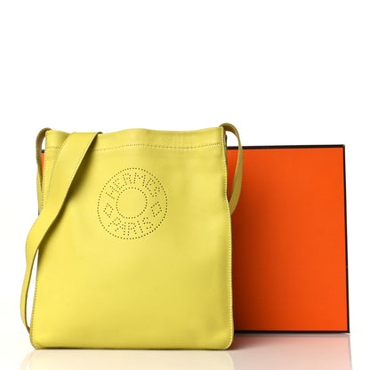 Hermes Lambskin Clou De Selle Pouch Sulphur 9 of 9