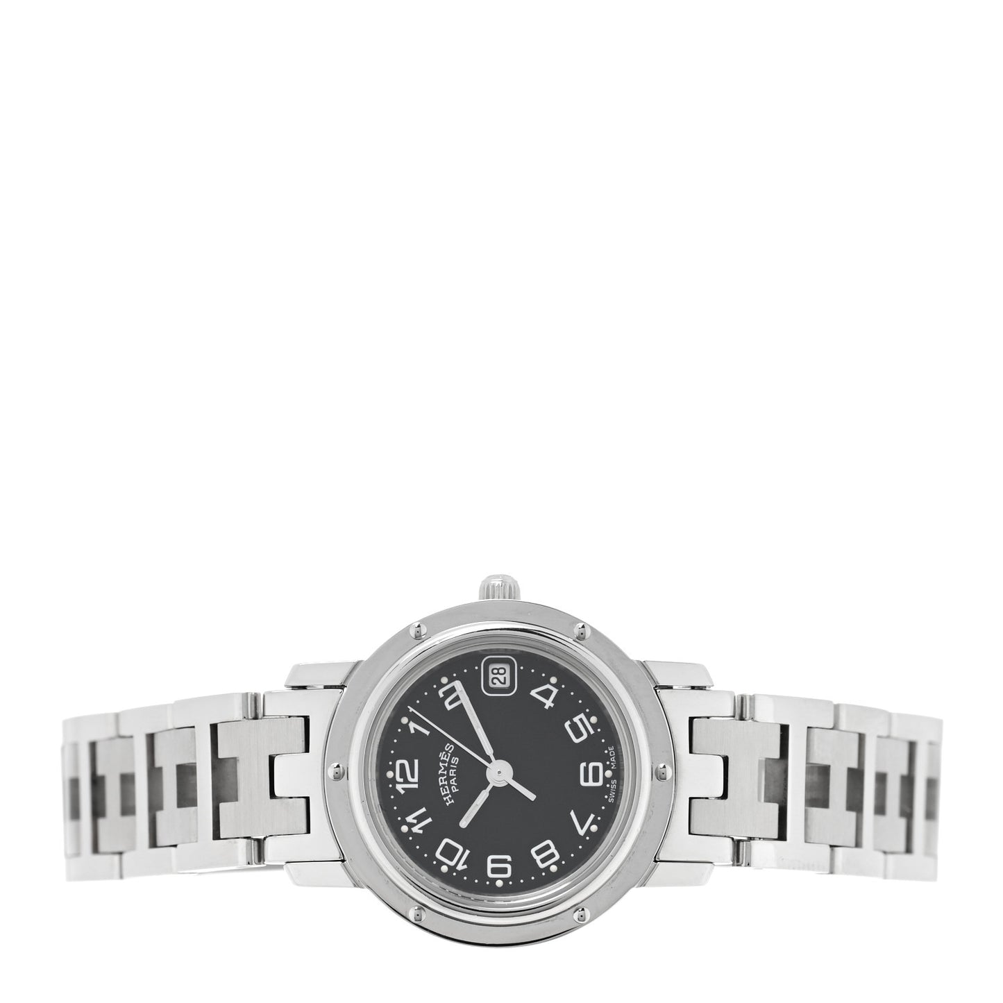 Stainless Steel 24mm Clipper Quartz Watch Black