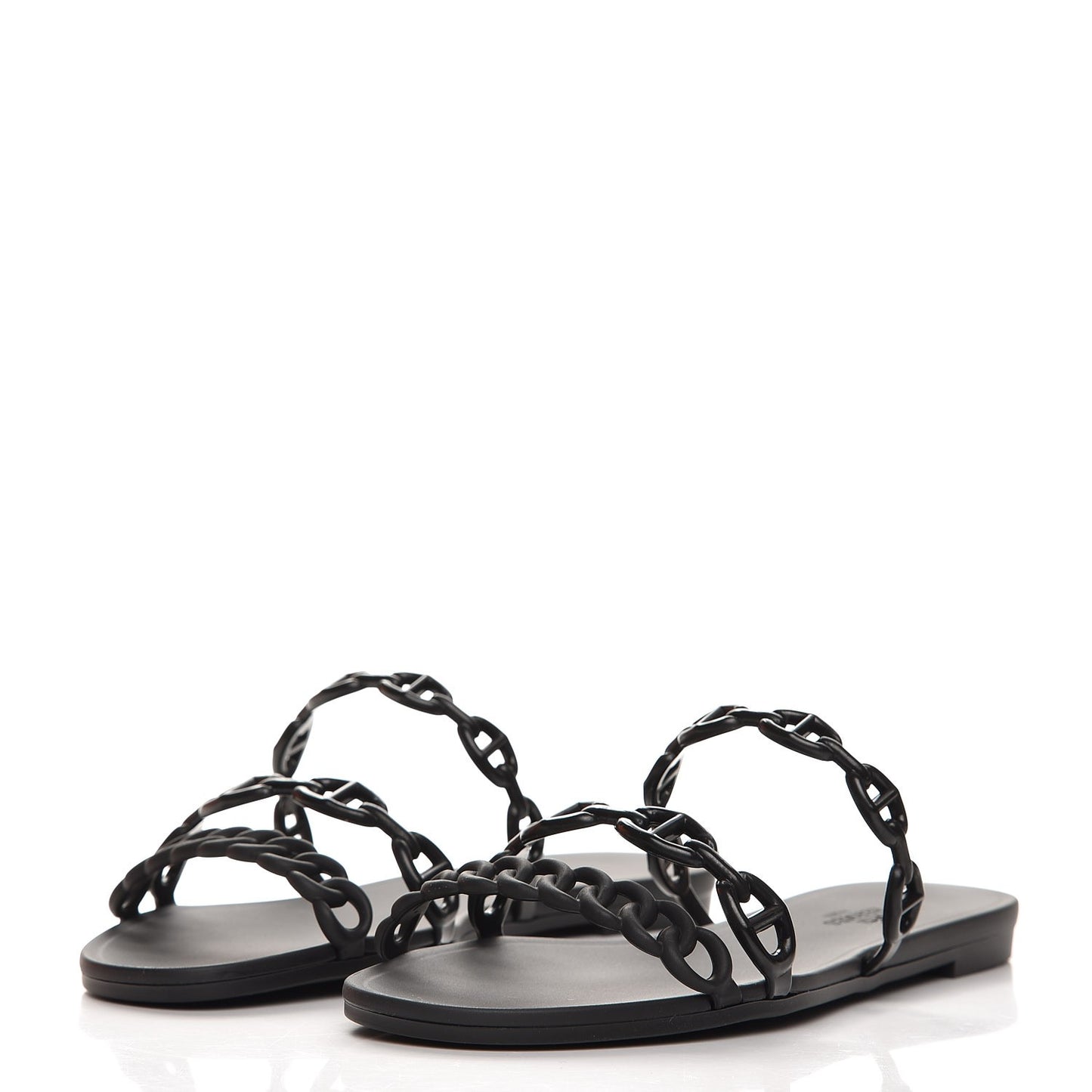 Rubber Chaine d'Ancre Rivage Sandals 36 Black