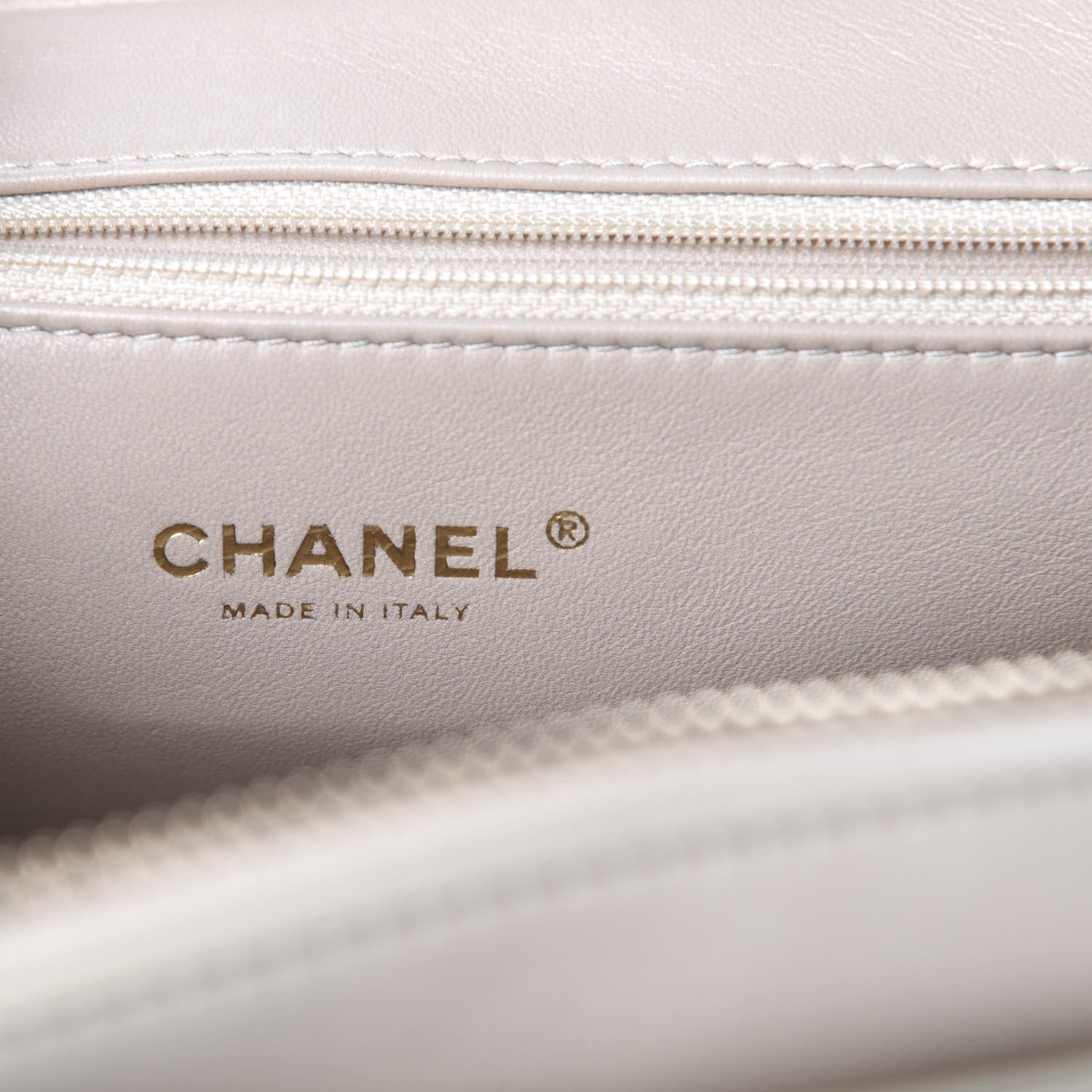 Chanel Calfskin Chevron Quilted Large Medal Flap Light Beige 5 of 9
